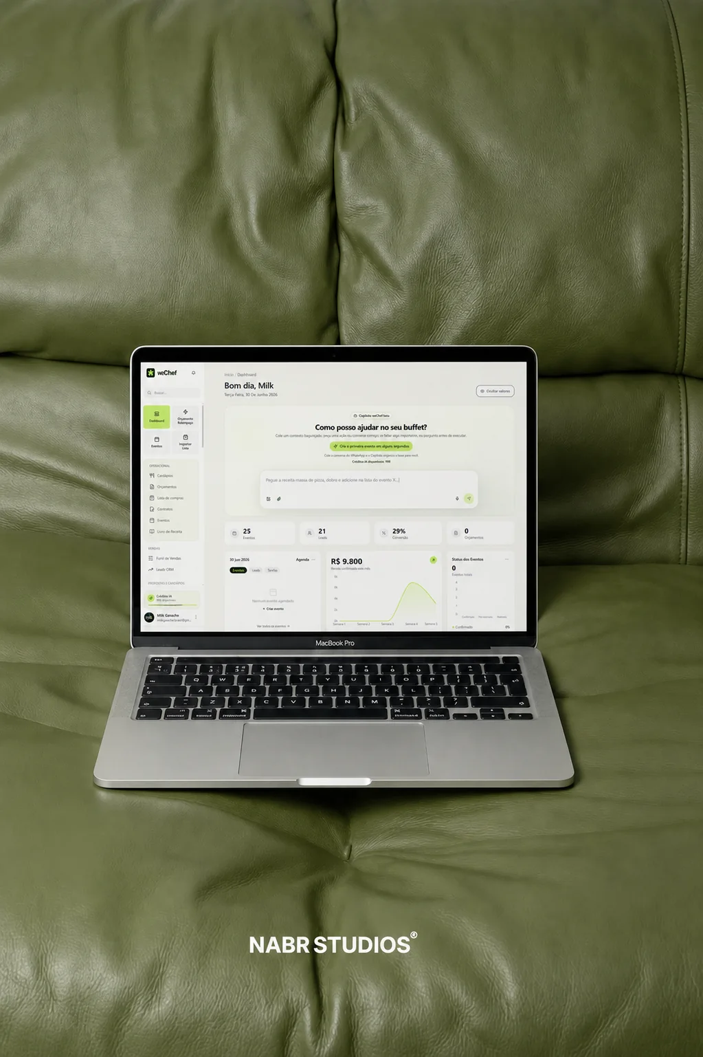 Ferramentas de marketing da weChef: landing pages, formulários e bio para redes